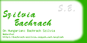 szilvia bachrach business card